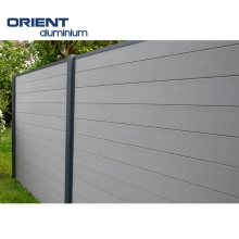 Waterproof WPC Composite Fence: Green Aluminium WPC Garden Fence Boards