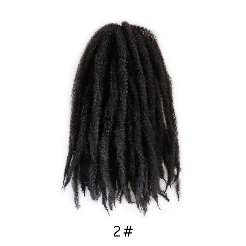 Marley Braiding Twist Hair Afro Kinky Twist Crochet  Marley Braids 18inch 100g Soft Fluffy Synthetic Hair