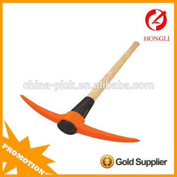 ganden pickaxe mattock with wooden handle