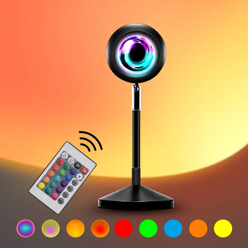 USB Sunset Projector Lamp - LED Rainbow Night Light for Home