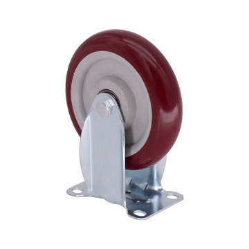 5inch Medium duty PVC(PU) caster wheel-Dark Red
