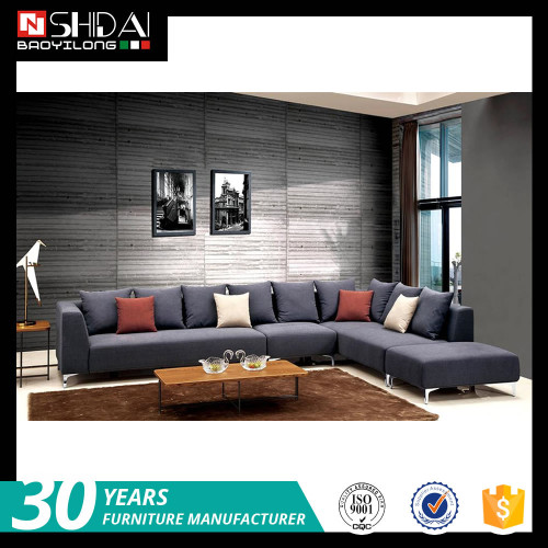 2016 latest corner sofa design / l shaped sofa / fabric sofa sets G1118