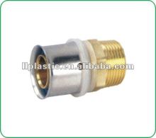 brass press fitting male coupling for manifold pex-al-pex pipe