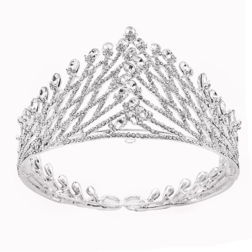 3.5&#39;&#39;Fashion ασημένια μπαρόκ Crown Tiaras