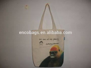picture colorful printed branded cotton canvas bag