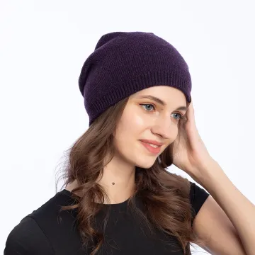 Satin Lined Knit Wool Winter Beanies for Men and Women