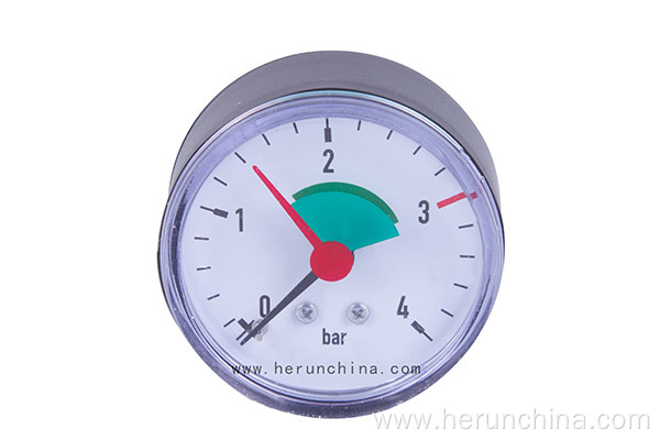 Adjustable window plastic pressure gauge