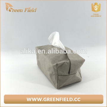 Water resistant kraft paper tissue case,whosale grey kraft paper tissue case