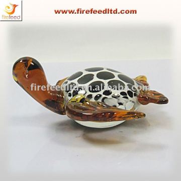 Decorative Flower Tortoise Glass Crafts