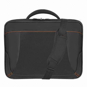 Waterproof nylon laptop bag, suitable for 16-inch laptop, sponge padded inside/non-slip shoulder pad