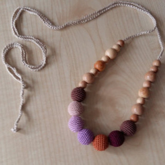 Nursing Crochet necklace Breastfeeding Eco Frendly jewelry