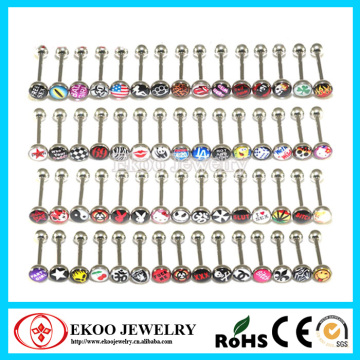 Dome Logo Barbell Various Designs Logo Tongue Ring