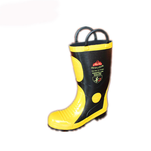 Firefight Fireman Working Rubber Boot com haste de aço