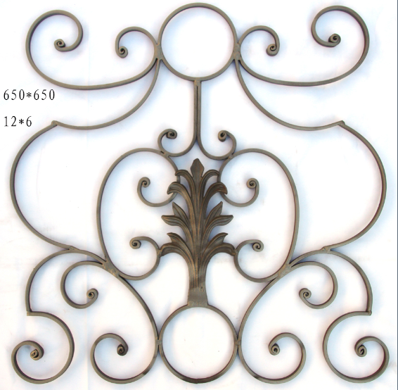 Wrought Iron Gate Big Beatuiful Decorative Ornaments Panels For Wrought iron Gate railing Or fence decoration Ornament