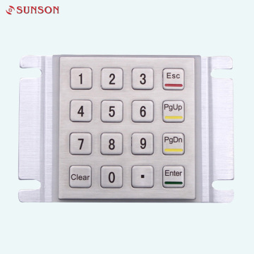Waterproof numeric keypad for kiosk or self service terminal