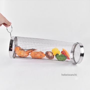 Rolling Grilling Baskets for Outdoor Grill BBQ/Drum Barbecue