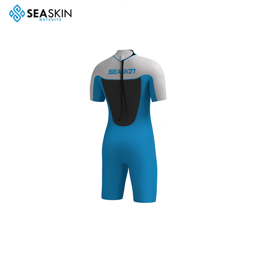 Seackin 3mm Νεοπρένιο άνδρες Traje de Neopreno Short Sleeve Back Zipper Diving Wetsuit