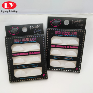 Clear Box Black Lash Packaging Boîtes de cils personnalisés