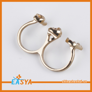 Fashion Gold Sign Language Two Finger Rings