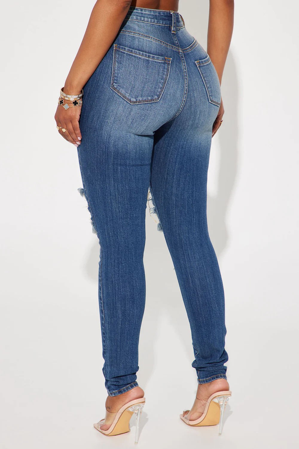 Растягиваемые джинсы скинни - темная стирка Stretch Skinny Jeans - Dark Wash