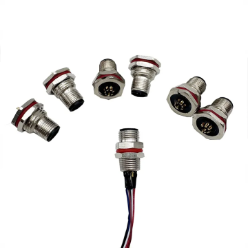 M12 Panel Mounting Lock Waterproof Connector