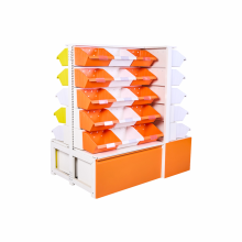Double-sided replaceable box snack shelf