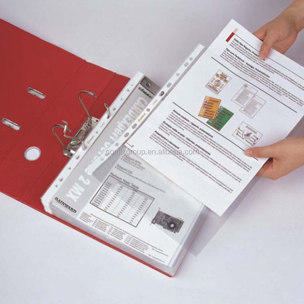 Comix 0.08mm 11 Holes A4 Super Clear Texture Sheet Protector