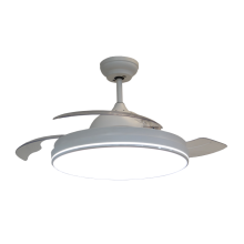 3-Blades White Ceiling Fan with Light