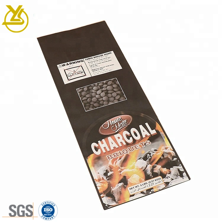 Brown Kraft Paper Packaging Charcoal Bag 3kg 4kg 5kg Charcoal Briquet Packing Bag