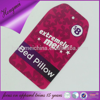 die cut cloth tag with hole