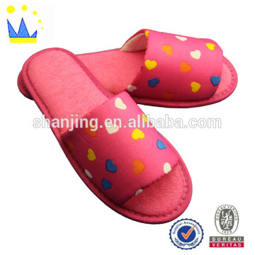 newest design 2016 winter slipper printed fabric women slipper