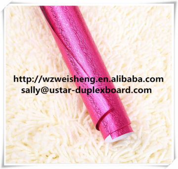 metallic wrapping paper pink,embossing paper