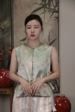 Neo Chinese Silk Butterfly Womens Waistcoat