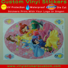 custom white matte oval stickers on cars