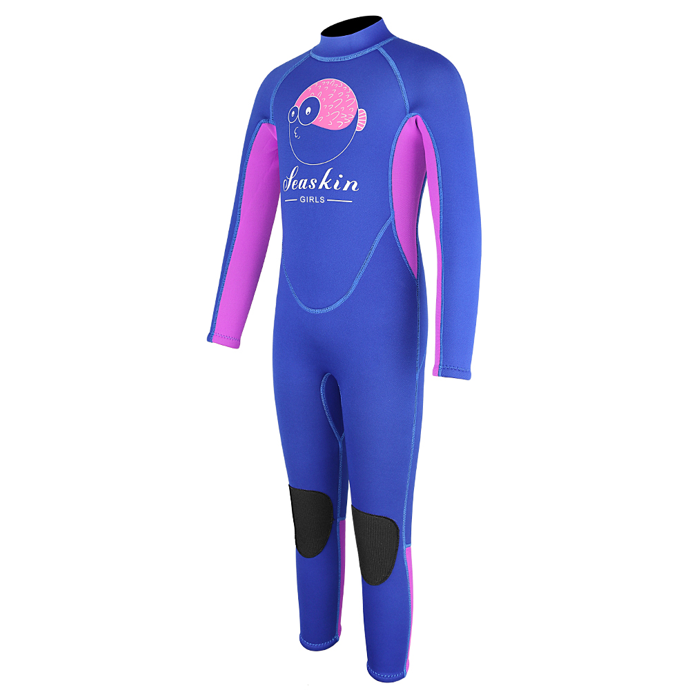 Seaskin Childrens Long Wetsuits para mergulho