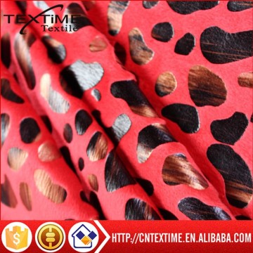 super soft polyester bronzing fabric short plush bronzing fabric