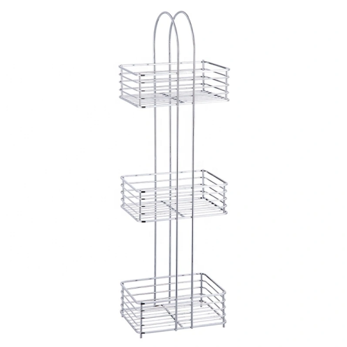 Metal rack with three-tier design