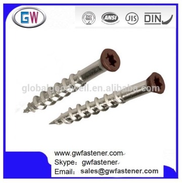 painted head stainless steel trim head screw star drive