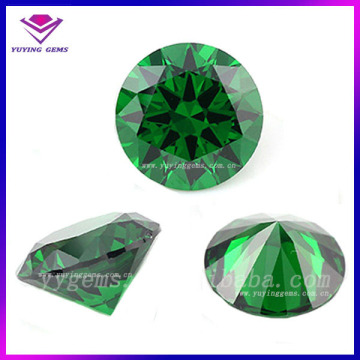 Top Quality Cut Hearts and Arrows Green Zirconia Lab Created CZ Gemstone