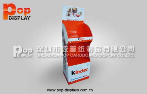 Grocery Store Customized Corrugated Plastic Display For Kinder Chocolate Promotion