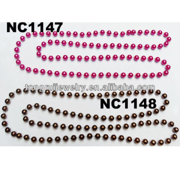 long plastic bead necklace single strand