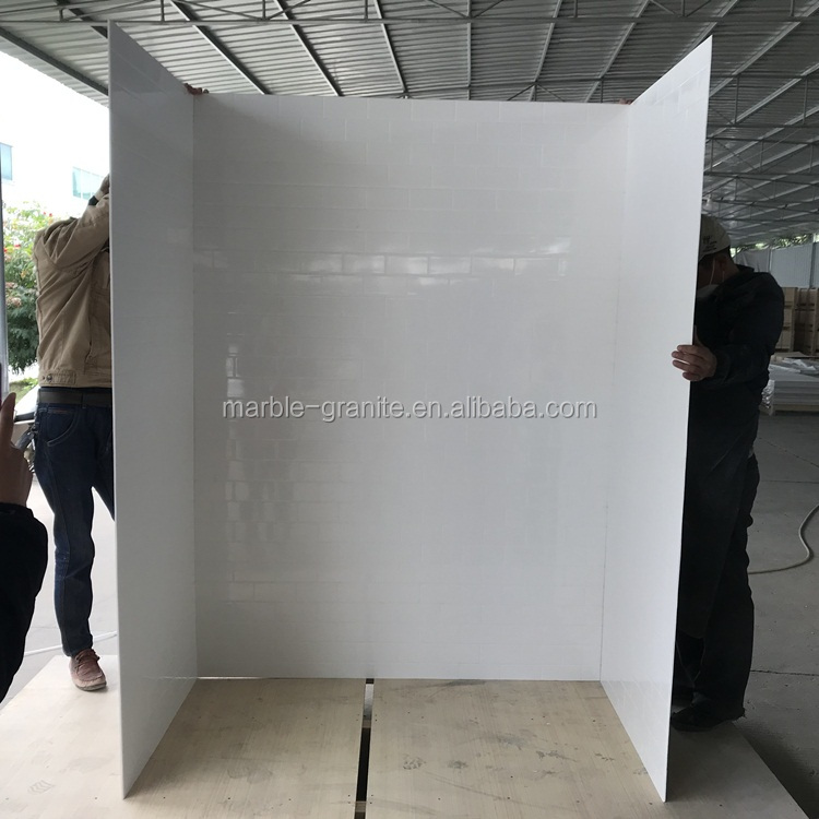 Solid Surface Sheet 3" x 8" Chevron Pattern Panel For Shower Wall Tub Surround