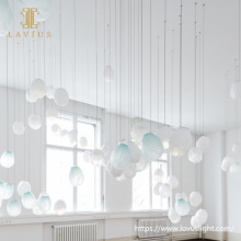 Creased glass ball light Modern design glass chandelier Custom glass pendant light