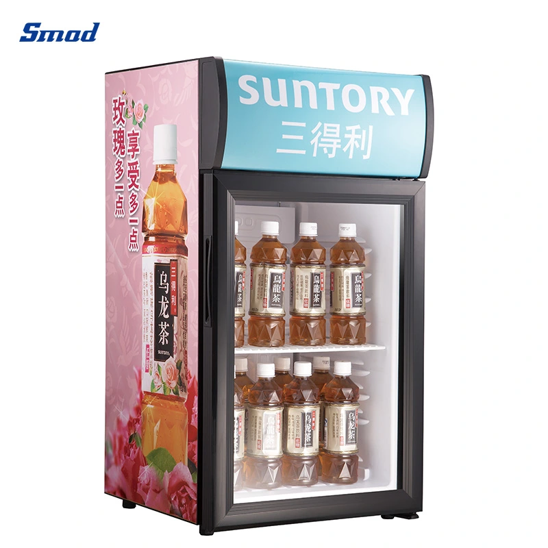 52L Countertop Display Cooler Display Refrigerator Showcase with Lamp