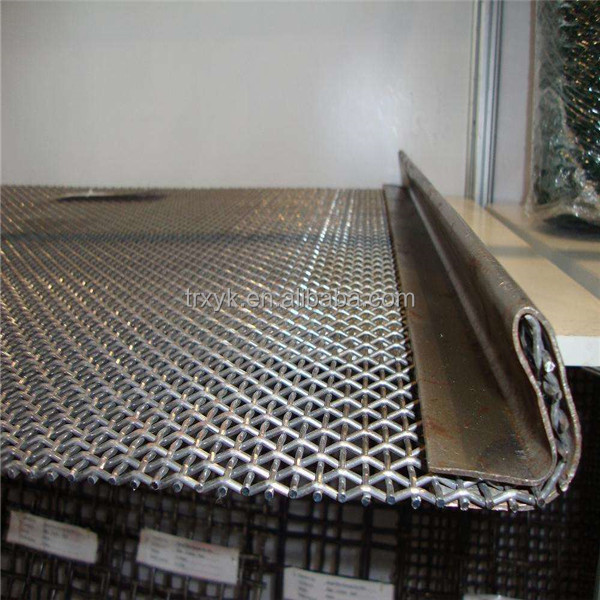 High tensile strength carbon steel crimped wire screens used for mining screening