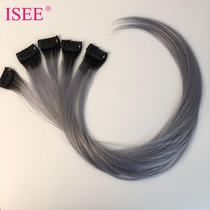 2021 Fashion Clip In One Piece Colorful Human Hair Extension,Colors Party Highlights Colorful One Clip In Hair Extension