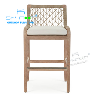 Modern Luxury Wood Bar Chairs - Fashionable Outdoor Patio Furniture