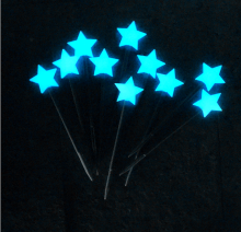 Glow pebbles - Glow Stone Garden Stakes - Star Shaped Glowing Decor