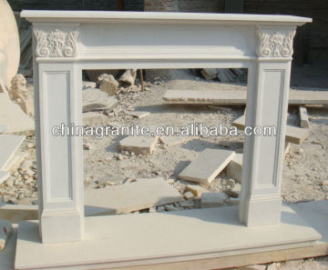 stone carved fireplace