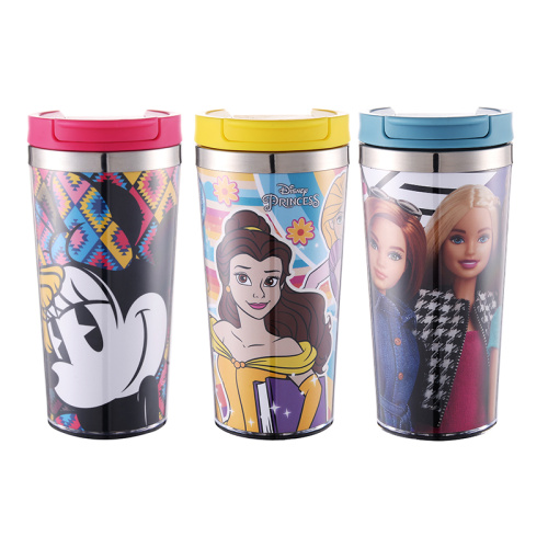 Insulated Plastic Shell Stainless steel Travel Tumbler